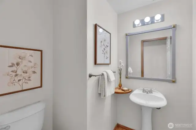 Main level powder room.