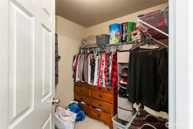Large walk-in primary closet