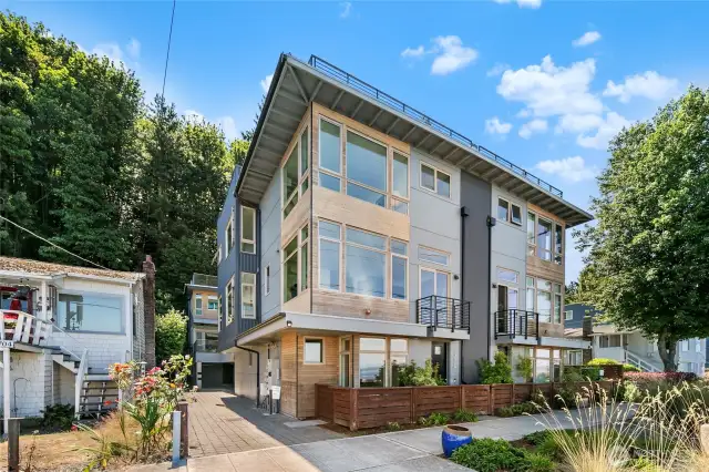 Breathtaking views from every floor of this Alki home in West Seattle!