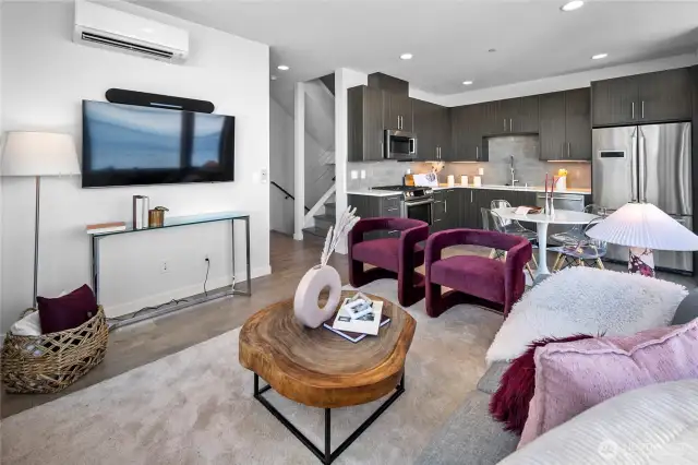 Open Concept Living Room and Kitchen
