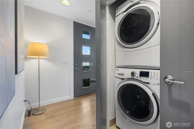 Washer / Dryer and Tankless Water Heater.