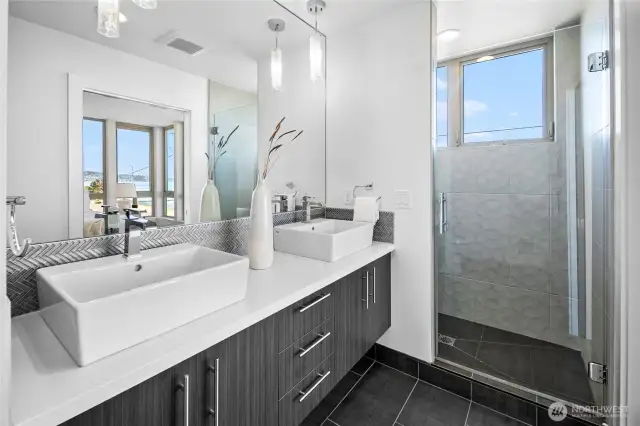 Primary Bathroom with views from the shower.