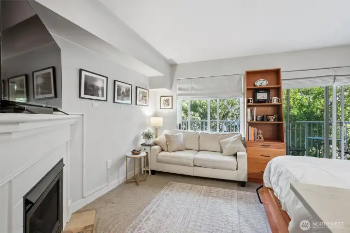 Shown with Murphy bed opened.