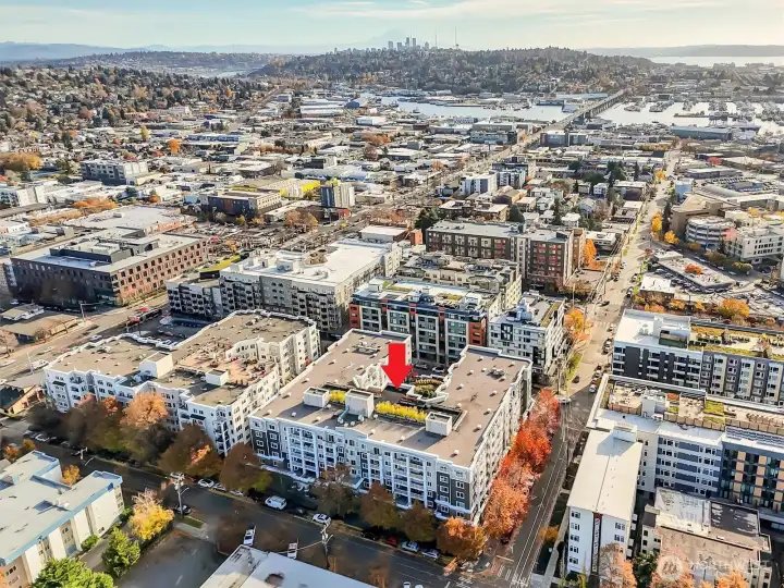 Looking south/southwest toward the Seattle skyline.