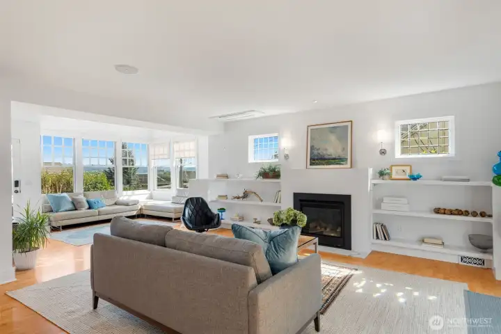 Light and Bright Open Living Room/Family Room area.