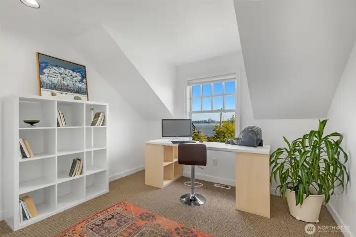 4th bedroom currently being used as an office. Excellent water view