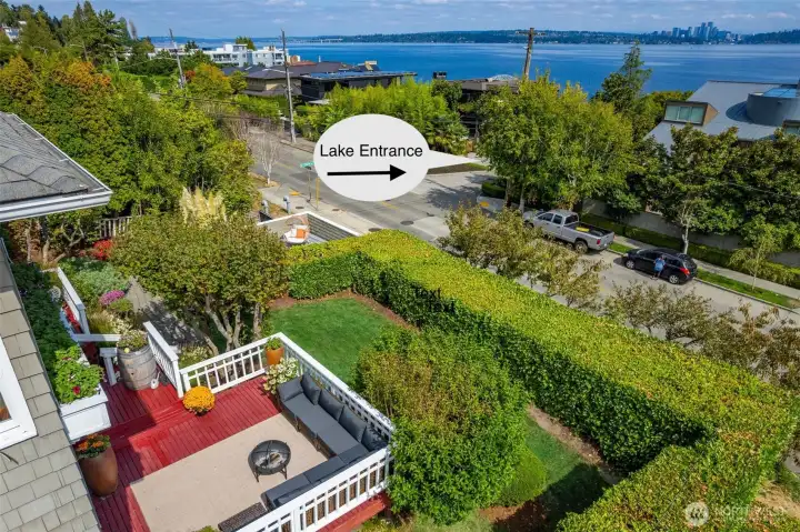 Lake access across the street