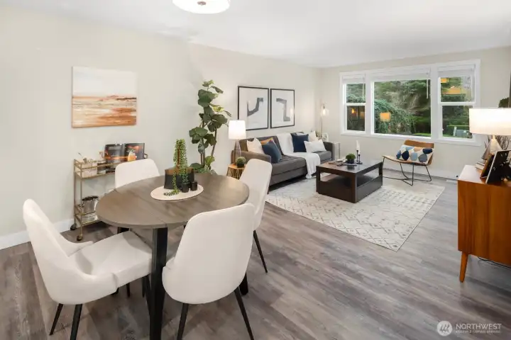 Great entertaining - living, dining and kitchen all open to one another.