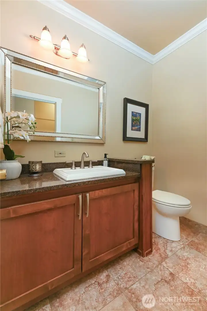 Half bath off the family room.