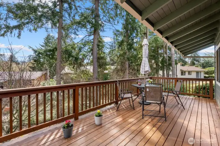 Enjoy the spacious deck for gathering.