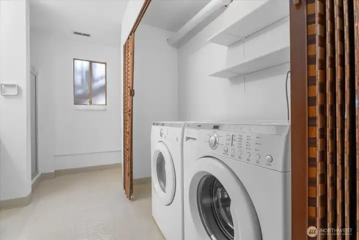 3/4 Bathroom with washer & dryer