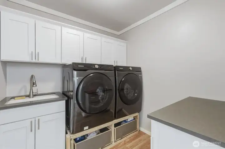Laundry with Quarts Counters