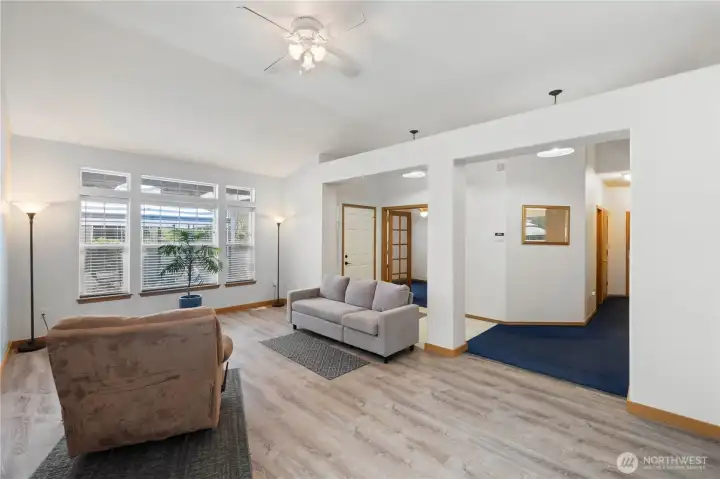 Spacious main living area with open sightlines to the entry and adjacent living spaces.