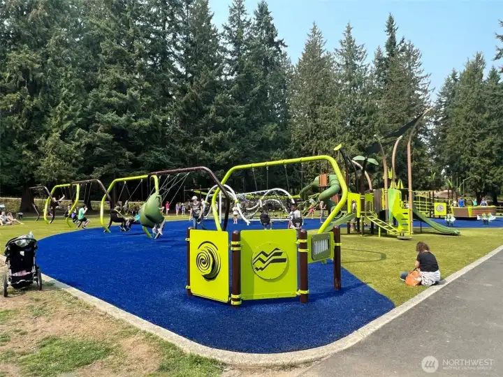 Nearby park at Silver Lake has a new playground for the grandkids!
