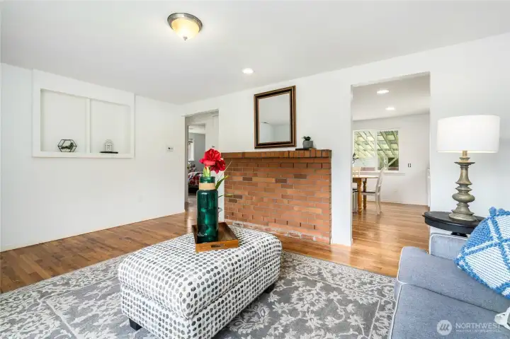 Living Room with Access to Kitchen