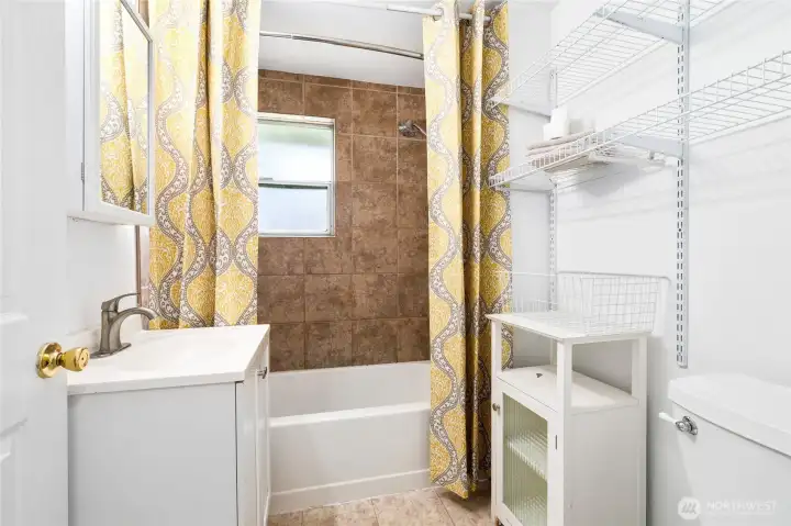 Updated Bath with Tile Surround