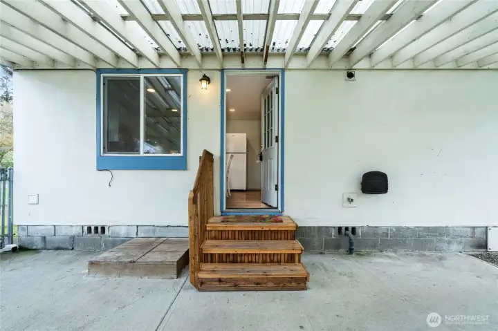 Back Door Entrace through Carport