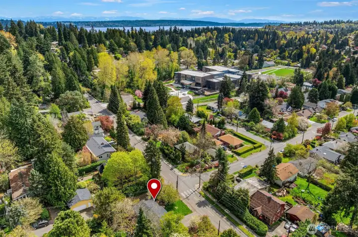 John Rogers Elementary in the background