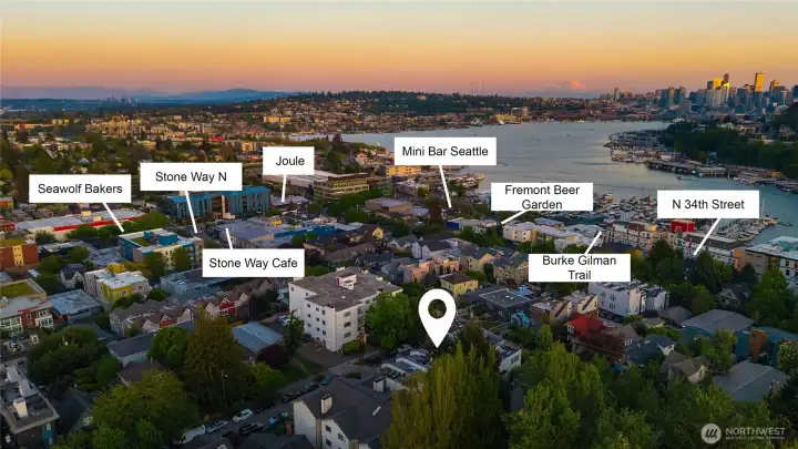 Ideally located - 3 blocks to Center of the Universe, 3 blocks to Stone Way, 3 blocks to Fremont’s breweries, 4 blocks to Burke Gilman trail Ideally located - 3 blocks to Center of the Universe, 3 blocks to Stone Way, 3 blocks to Fremont’s breweries, 4 blocks to Burke Gilman trail