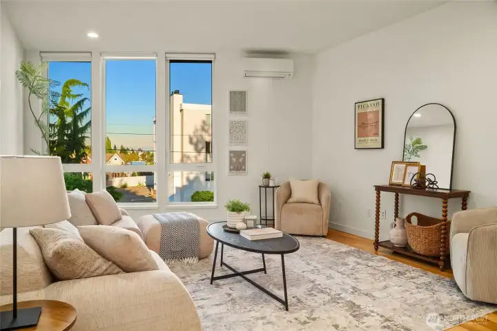 A/C in the form of heat pump mini split on main level and in primary suite A/C in the form of heat pump mini split on main level and in primary suite