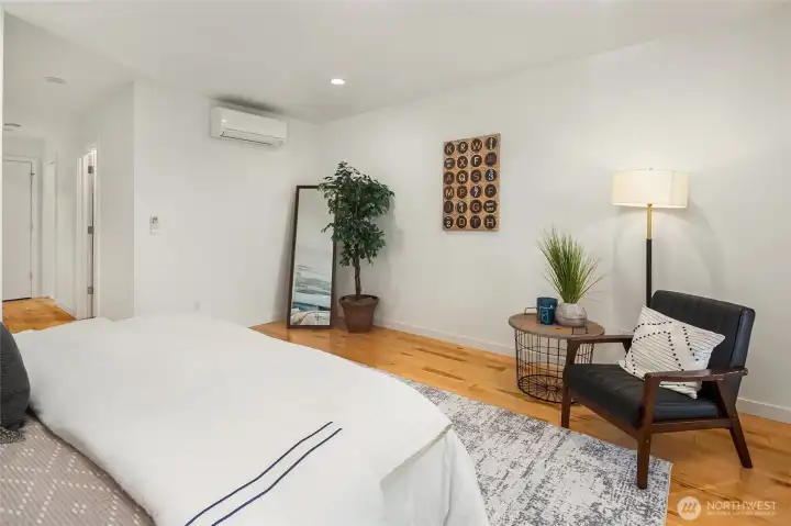 Heat pump mini split cooling in primary suite and main level Heat pump mini split cooling in primary suite and main level