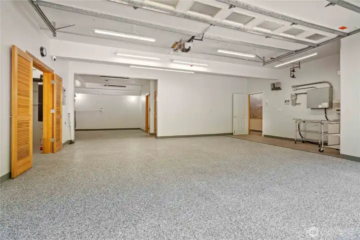 4-car tandem garage has been converted with an extra finished room. 4-car tandem garage has been converted with an extra finished room.