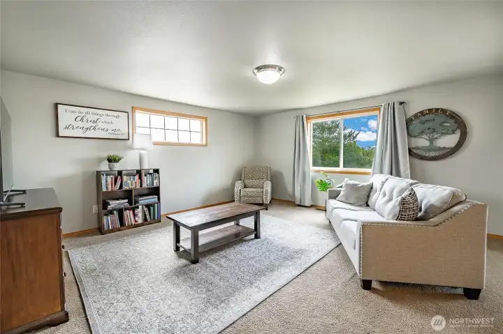 view of living room from entryway