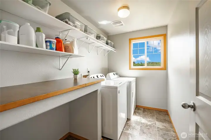 spacious laundry room
