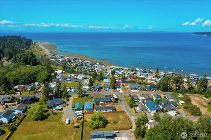 short walk or biking to bay