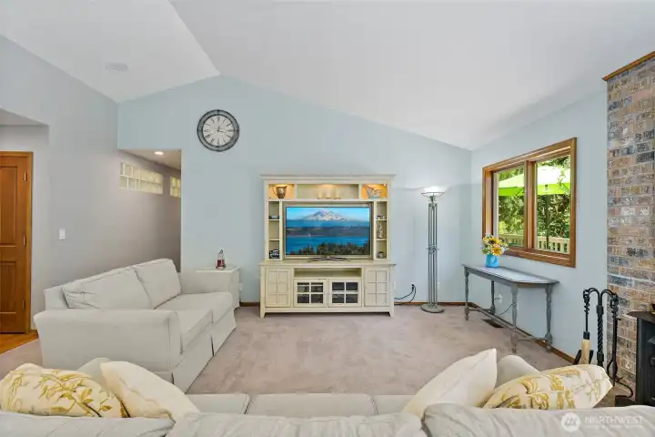 Vaulted ceilings.