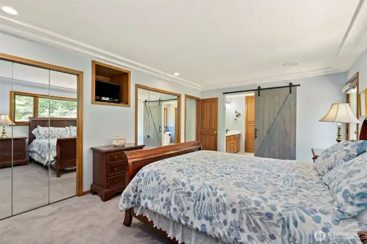 Dual closets in primary bedrooms.