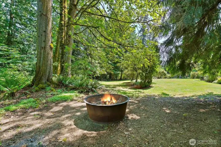 Fire pit area.