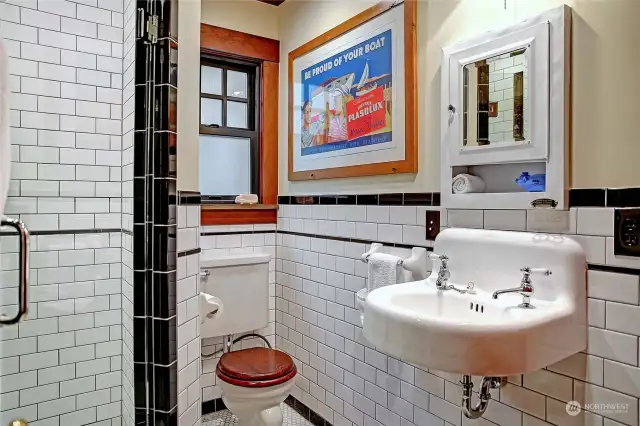 Main Floor Bathroom w/ Authentic, Restored Fixtures (Throughout Home)~