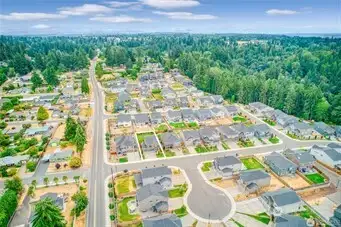 Aerial view of the neighborhood