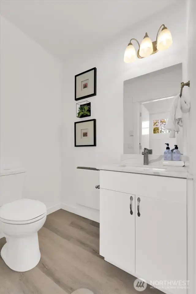 Large powder room on main level - 8040 19th Ave NW, Seattle, WA 98117