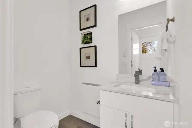 Large powder room on main level - 8040 19th Ave NW, Seattle, WA 98117