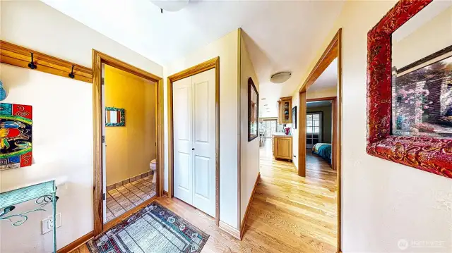Entry with Coat Closet and Powder Bath