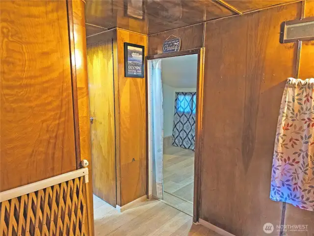 Looking towards the second bedroom from the first.