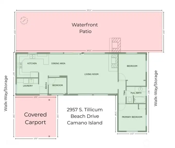 Floorplan, not including the bunk house.