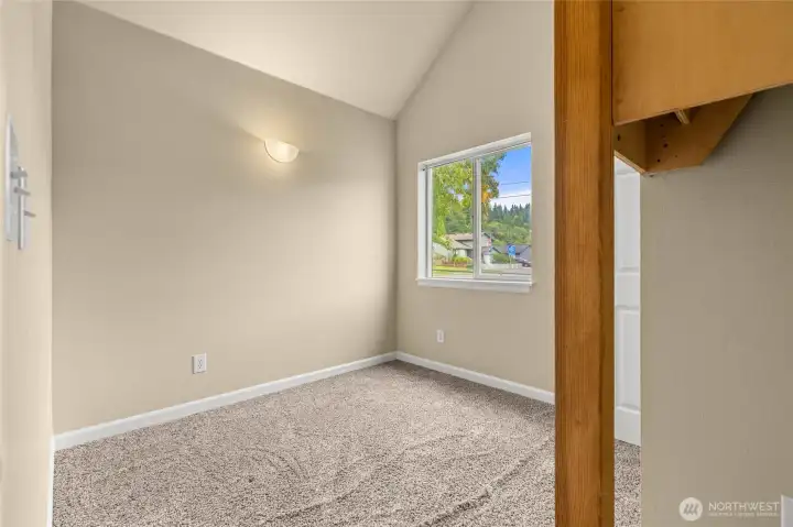 Bedroom with loft area