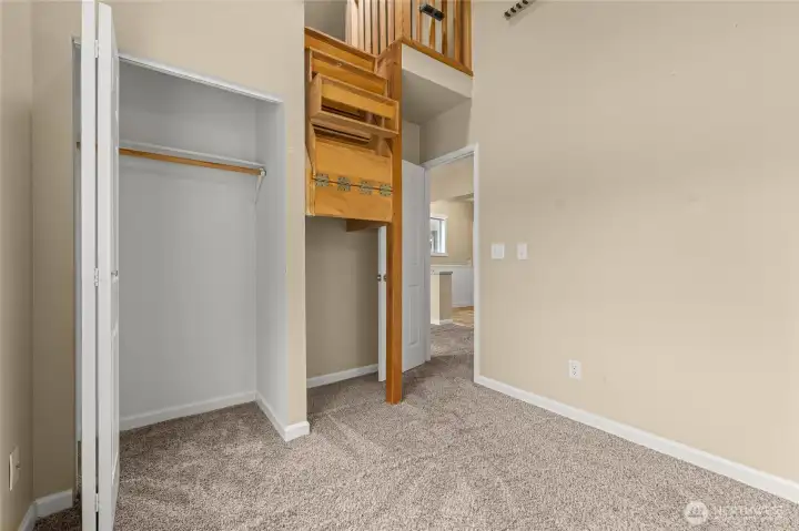 Bedroom with loft area