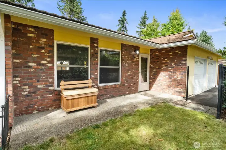 Covered front entry porch