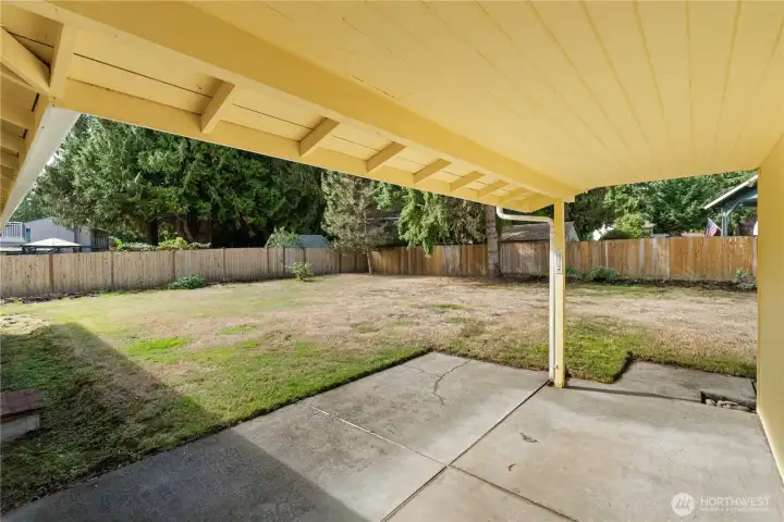 Covered back patio