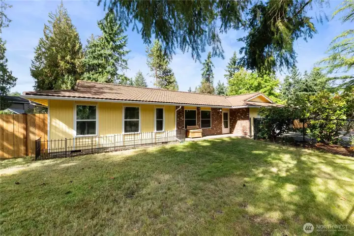 Fenced front yard