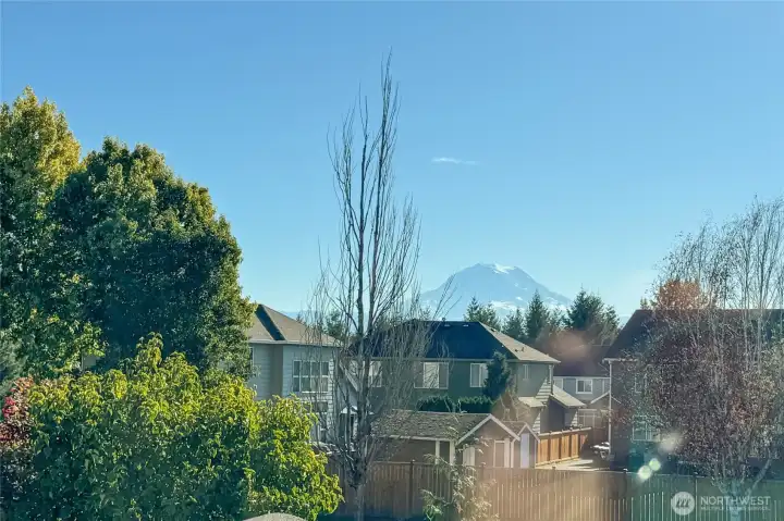 Rainier view from all 3 east facing bedroooms