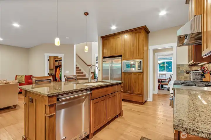 Open kitchen and living area.
