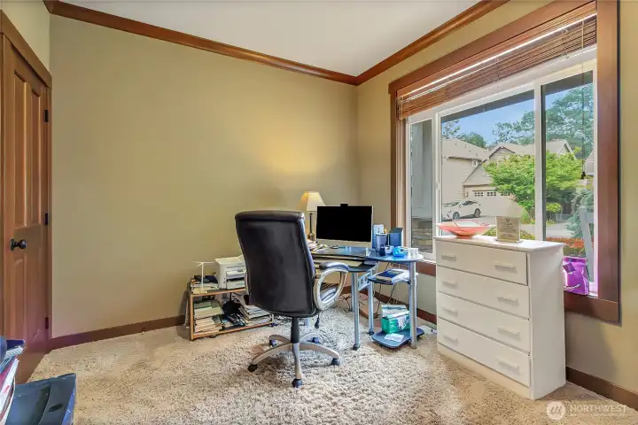 Office space with french doors.