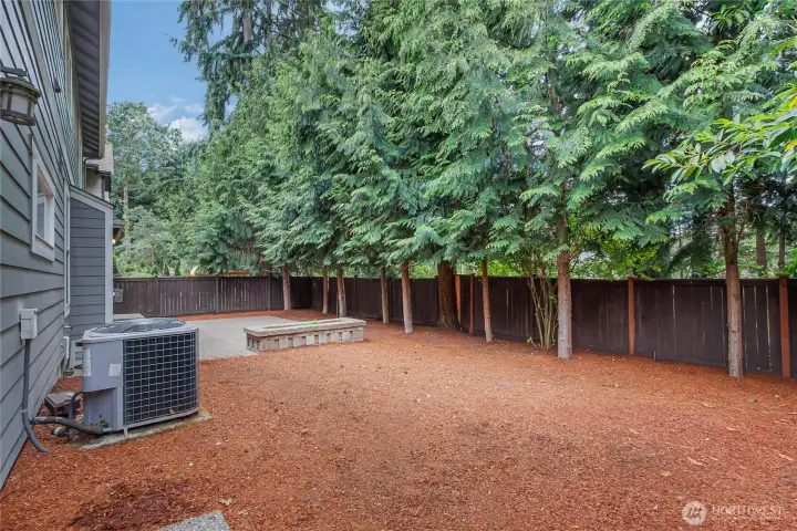 Greenbelt behind the home