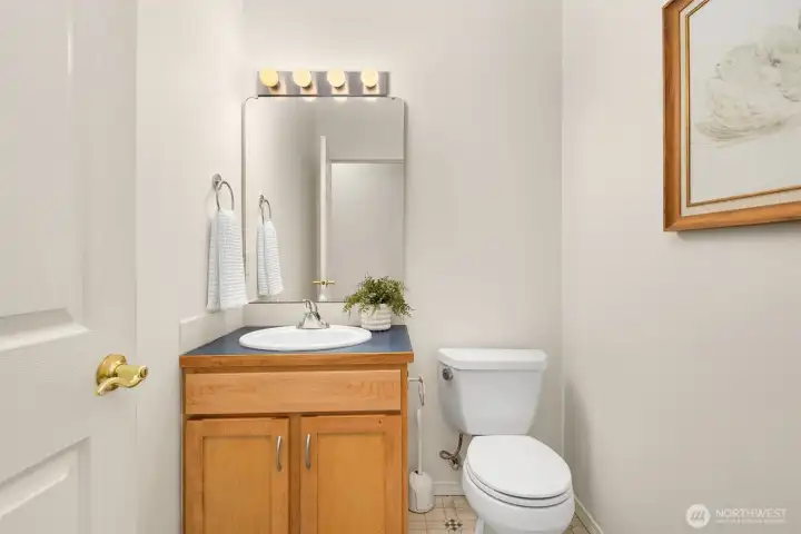 Half bath on the main level.
