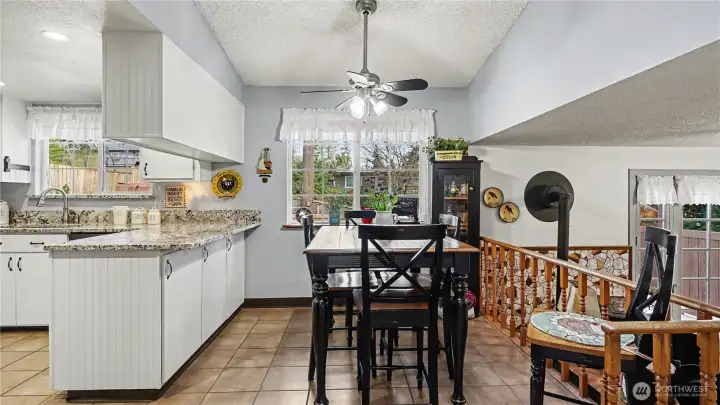 Informal dining area, perfectly situated between the kitchen and family room.